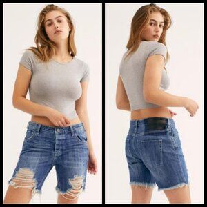 💕ONE TEASPOON💕 Stevies Boyfriend Shorts Moonstone